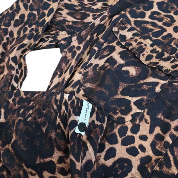 One Teaspoon Leopard Print Big Cat Bad Valentine Jumpsuit L - Picture 3 of 5